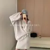 Suéter de Punto Holgado de Lujo Ligero Estilo Perezoso para Mujer, Suéter Básico de Manga Larga Pullover, Estilo Casual Japonés y Coreano