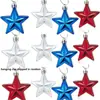 Venta directa del fabricante: Estrellas de pentagrama tridimensionales del Día de la Independencia de 7 cm, 12 colgantes decorativos de pentagrama del Día de la Independencia del Día Nacional para DIY