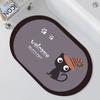 Alfombrilla absorbente de diatomeas para baño, alfombrilla antideslizante para puerta de baño, alfombrilla para inodoro