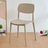 Silla de plástico, diseño simple, con respaldo, adecuada para uso doméstico, silla de comedor estilo nórdico, engrosada para mayor durabilidad, silla de plástico económica para adultos, también adecuada para usar en grandes restaurantes