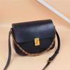 Bolso de cuero suave de alta calidad para mujer, retro otoño e invierno 2024, de hombro, nuevo, de moda, con cadena, tipo bandolera, moderno, versátil, tipo silla de montar