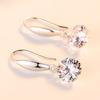 Brincos de prata esterlina S925 brincos quadrados chanfrados geométricos femininos um vento frio incrustado de zircão joias outlet fábrica