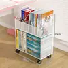 Estante de Almacenamiento Multifuncional para el Hogar Estante de Almacenamiento Debajo del Escritorio Multicapa con Ruedas Estantería al Lado del Escritorio Estante de Almacenamiento para Estudiantes