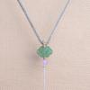 Joyería ajustable de cadena para suéter colgante de jade para el cuello Cristal cera de abeja ágata colgante cadena clavicular suministro multicolor