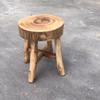 Fábrica de atacado de madeira maciça sapato banquinho sala de jantar simples banquinho redondo sem pintura - livre de proteção ambiental antiga original ecológico mobiliário postal