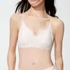 Lingerie Sexy Leve de Renda Francesa para Mulheres, Sutiã Triângulo de Seda, Desejo Puro, Sutiã Sem Fio, Respirável, Lindo Sutiã nas Costas