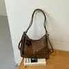Bolso Tote Transfronterizo Estilo Retro Maillard para Mujer Otoño/Invierno 2026 Nuevo Bolso de Hombro Cruzado Multifuncional para el Trabajo