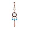 Comercio electrónico transfronterizo oro rosa mariposa palma borla ópalo anillo para el ombligo hebilla para el ombligo joyería para piercing corporal