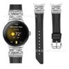 Adequado para Pulseira de Relógio Google Pixel Watch com Borboleta Cravejada de Diamantes 1/2/3/4 Couro Diagonal de Cauda de Faca