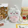 Mochila de Pelúcia de Coelho Amarelo com Orelhas Longas Desenho Animado Três Mochilas de Pelúcia Bolsas Casuais de Alto Valor