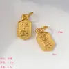 Acessórios de Pulseira Banhados a Ouro com Pingente de Gato da Sorte para Paz e Alegria, Pequenos Pingentes para Colar DIY e Componentes de Joias