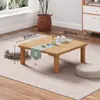Mesa kang cuadrada plegable, mesa de comedor cuadrada, mesa para ventanal, mesa de té para el hogar de madera maciza tatami, mesa de café pequeña, mesa baja
