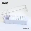 Caixa de Armazenamento Personalizada para Brocas de Polimento de Unhas Caixa com 40 Furos para Brocas de Lixar Transparente Galvanizada à Prova de Poeira Tampa Flip-Top Display Plug-in