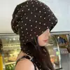 Gorro Oversized de Bolinhas Estilo Coreano para Mulheres, Conjunto Versátil Elegante de Chapéu Pulôver e Cachecol Doce e Descolado para Outono, Afina o Rosto