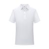 Polo de seda morera con logo imprimible al por mayor, camisa de cultura de moda, ropa de trabajo de verano de manga corta con solapa en jacquard.