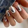 Uñas Vestibles Más Vendidas Transfronterizas Caja Europea y Americana de 24 Piezas Parches de Uñas Postizas Uñas de Manicura Galvanizadas Estilo Largo Venta al por Mayor