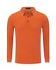 Camisa Polo de Algodón Perlado Bordado de Color Sólido para Hombre y Mujer Otoño Reunión Anual Cultura Camisa Personalizada con Impresión de Logo Cuello Camisero Manga Larga