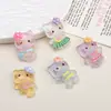 Accesorios de Resina para Manualidades de Dibujos Animados Gato en Traje de Baño Transparente Pegamento de Crema Pasador Funda de Teléfono Hebilla de Zapato Llavero Colgante
