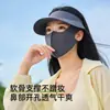 Visera Desmontable, Máscara Protectora de Sol de Secado Rápido, Protección para el Cuello de Verano, Máscara Facial Transpirable de Seda de Hielo con Protección UV