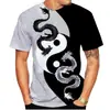 Camiseta de Manga Corta para Hombre con Patrón de Bagua Tai Chi Yin y Yang Impresión 3D Nueva Transfronteriza Europea y Americana Venta Directa de Fábrica Suministro