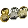Insignia de botón de metal de alta gama universal estilo británico retro botón de uniforme escolar traje botón JK estilo simple hebilla de hongo