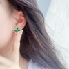 Pendientes de Hada Mariposa Verde Mori Pantalla Completa Alto Sentido blingbling Pendientes de Chica Juguetona Venta al por Mayor