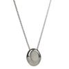 Collar Colgante Ovalado de Acero de Titanio para Mujer Lujo Ligero Nicho Estilo Europeo y Americano Personalidad Exagerada Cadena Larga para Suéter Simple Sentido de Alta Gama