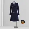 Roupa Externa de Lã Profissional Roupa de Trabalho Feminina Plus Algodão Engrossado Comprimento Médio Departamento de Vendas de Hotel Roupa Externa de Lã Inverno