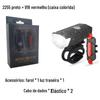 2255 farol de bicicleta transfronteiriço carregamento USB de três velocidades ajustável noite equitação farol lanterna traseira terno equipamento de bicicleta