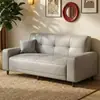 Sofá para sala de estar, apartamento pequeño, sofá simple de línea recta, adecuado para apartamentos de alquiler, recepción de oficina y como sofá cama de piel