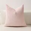 Funda de Cojín para Sofá de Pana Rayas Maíz Color Sólido Transfronteriza Tela Color Sólido Cojín Trasero de Cama para el Hogar Dropshipping