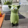 Jarrón Excéntrico de Gato Exquisito pequeño y peculiar jarrón de gato adorno de resina para escritorio del hogar