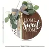 Guirnalda Transfronteriza Nuevo Hogar Dulce Hogar Letrero de Madera para el Hogar Letrero de Madera Decoración para Puerta Principal Letrero de Bienvenida para Puerta Dulce Hogar