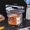 Bolsa de Embalaje para Pan Tostado 450g Cierre Cremallera Auto-Sellante Transparente Sello Alimentario Bolsa para Pan Copo de Nieve Repostería Bolsa de Embalaje Individual Pequeña