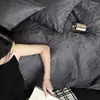 ¡Sueño Sencillo! Juego de Cuatro Piezas de Algodón Egipcio de 50 Piezas, Algodón Puro, Sábana de Cama 100% Algodón, Funda Nórdica, Ropa de Cama de Dormitorio de Alta Gama