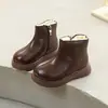 2025 Novo Inverno Sapatos Grandes de Algodão Botas Infantis Botas para Meninas Forradas com Lã Estilo Coreano Botas Grossas de Algodão Botas Curtas Tendência