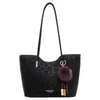 Bolso grande de moda estilo coreano con estampado de leopardo para mujer, nuevo bolso tote vintage otoño 2026, bolso de hombro tote casual de gran capacidad