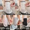 Calcetines de Lunares Blancos para Mujer, Estilo Delgado de Verano, Calcetines de Media Pantorrilla, Algodón Puro, Transpirables, Calcetines Largos con Borde Enrollado, Calcetines Ligeros Lindos Estilo Japonés de Verano