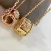 Collar Calidoscopio Versión Alta Fanjia Chapado en Oro 18K Diamante Moda Elegante Collar para Mujer Nicho Lujo Accesible Una Pieza Envío Directo
