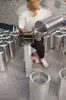 Prensa para bordes de chapa metálica 12 cm Prensa para nervaduras de eje largo Máquina de rodillo manual Equipo de aislamiento de tuberías Máquina formadora de bordes de lámina de aluminio