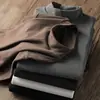 Camada Interna Quente Transfronteiriça Top Confortável Veludo Alemão Dupla Face Camiseta Básica Masculina Inverno Novo Fleece Espessado Gola Alta