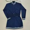 Conjunto Deportivo Casual de Color Contrastante para Mujer, Estilo Universitario de Verano, Nueva Moda Uniforme de Béisbol para Correr Yoga, Conjunto de Dos Piezas con Falda de Tenis
