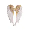 Broche Asas de Anjo Brilhantes de Luxo Leve com Diamantes Inteiros e Pedras Preciosas Multicores, Broche de Alta Qualidade para Ternos e Casacos