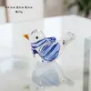 Figura de Animal Pássaro de Vidro Artesanal Zibo Puxado a Fio para Decoração de Carro e Mesa de Escritório, Item Popular de Exportação Transfronteiriça
