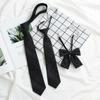 Corbata de Estudiante Dk Estilo Jk Japonés a Cuadros Camisa Sin Coser Corbata de Pareja Lazo de Lazo para Mujer Venta Directa de Fábrica