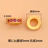 Contas Espaçadoras Cravejadas de Diamantes de Ouro Real 24K Peças Espaçadoras de Pulseira Versáteis Banhadas a Cobre Acessórios para Miçangas de Pulseira Colar DIY Feitos à Mão Venda por Atacado