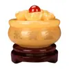 Topacio Natural Cornucopia Jade Lingote Tesoro del Hogar de Jade Tallado de Jade Artesanías Decorativas Adornos