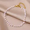 Tobillera de concha y caracola con borlas de venta caliente transfronteriza, tobillera dorada de acero inoxidable impermeable y ajustable, joyería marina, regalo
