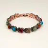 Pulseras magnéticas de fila única retro de moda transfronteriza europea y americana para hombres y mujeres, colección de pulseras magnéticas ajustables vintage de nicho