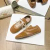 Tiro real~ Zapatillas de ballet de gamuza de vaca con suela blanda para mujer, nuevo modelo primavera y otoño 2026, zapatillas casual retro de cuero genuino